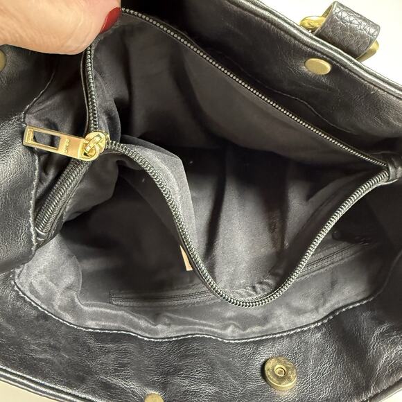 Relic Black Faux Leather Concealed Carry Purse Croc Embossed Western Boho - Picture 7 of 11